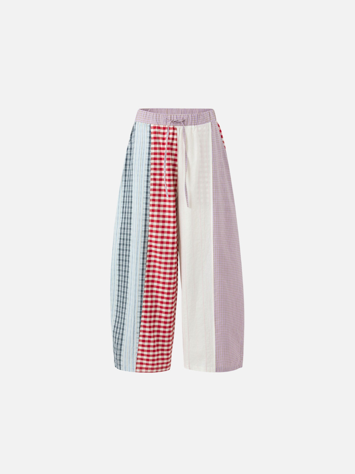Haaura Patchwork Plaid Baggy Pants