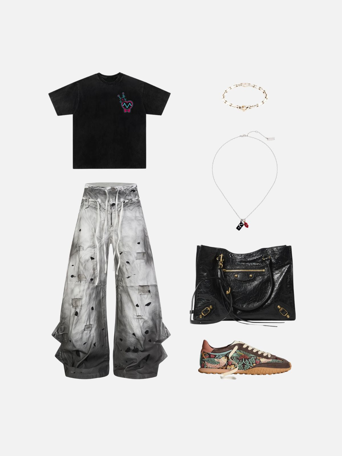 Haaura Baggy Distressed Cargo Pants