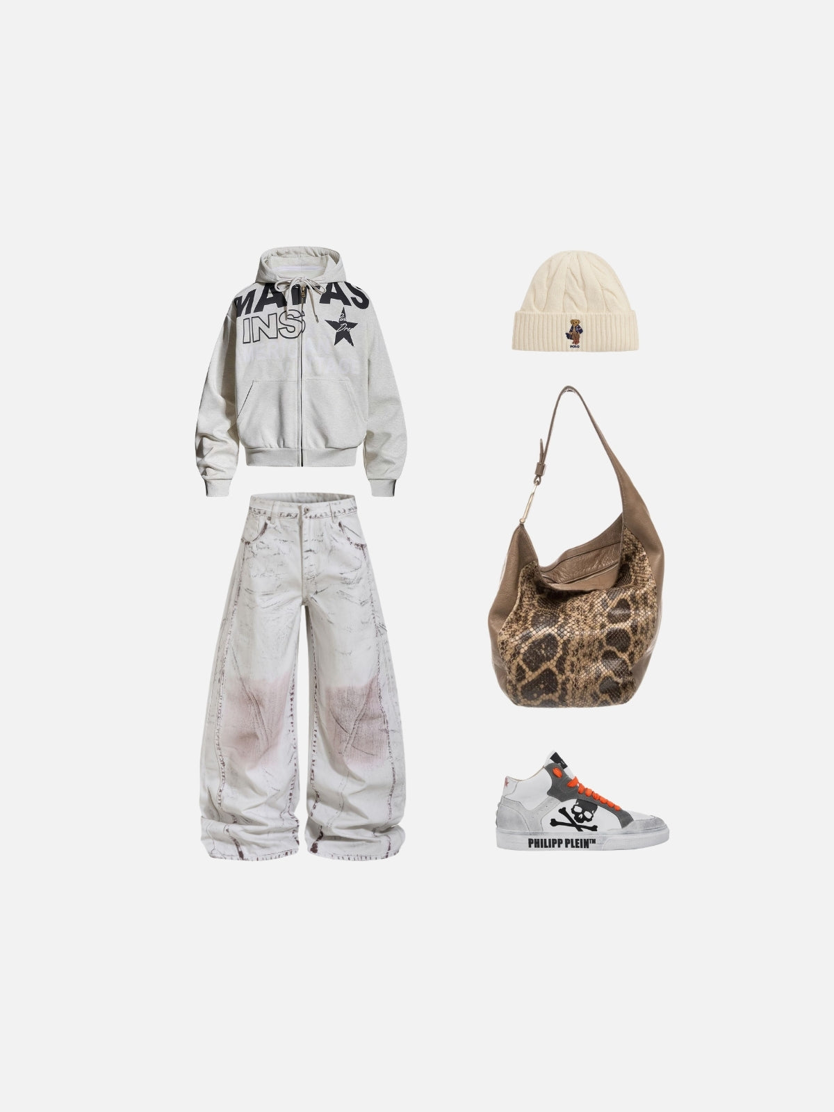 Haaura Vintage Graphic Zip Up Hoodie