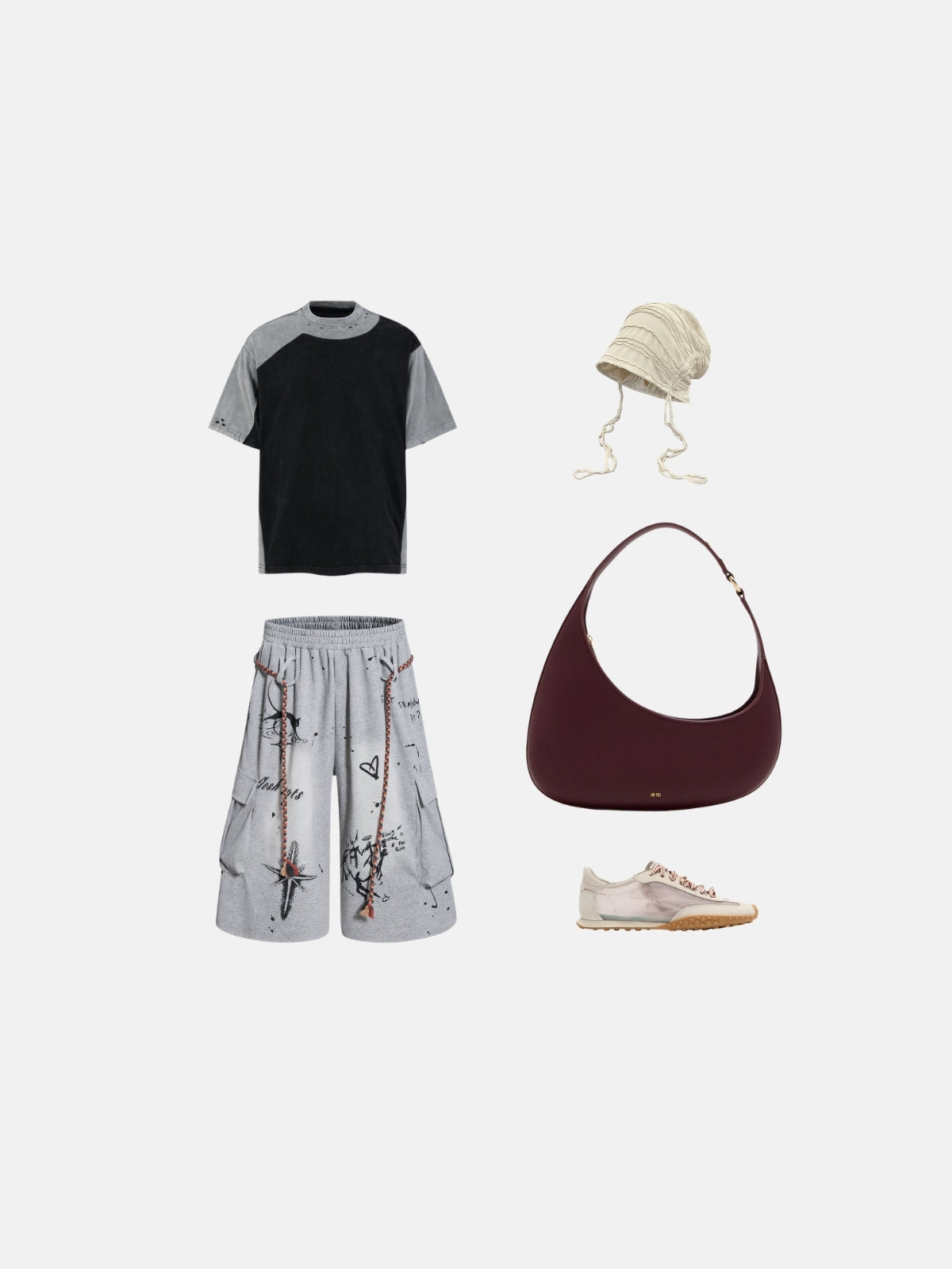 Ruched Tie Slouchy Cap