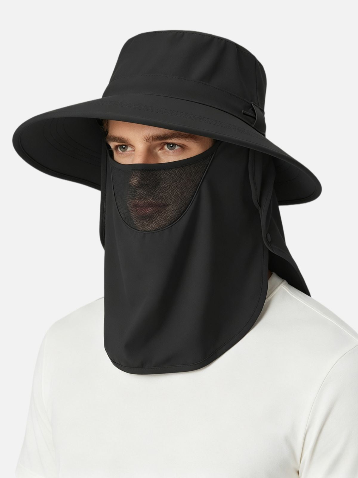 Wide Brim Neck Flap Sun Hat