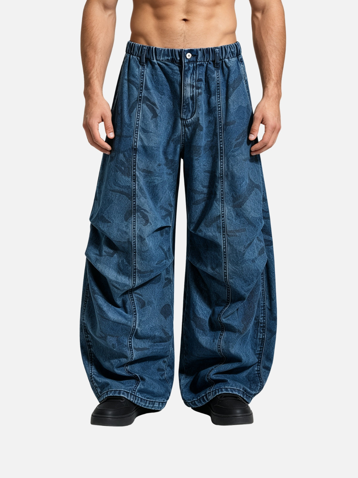 Haaura Camo Washed Baggy Jeans