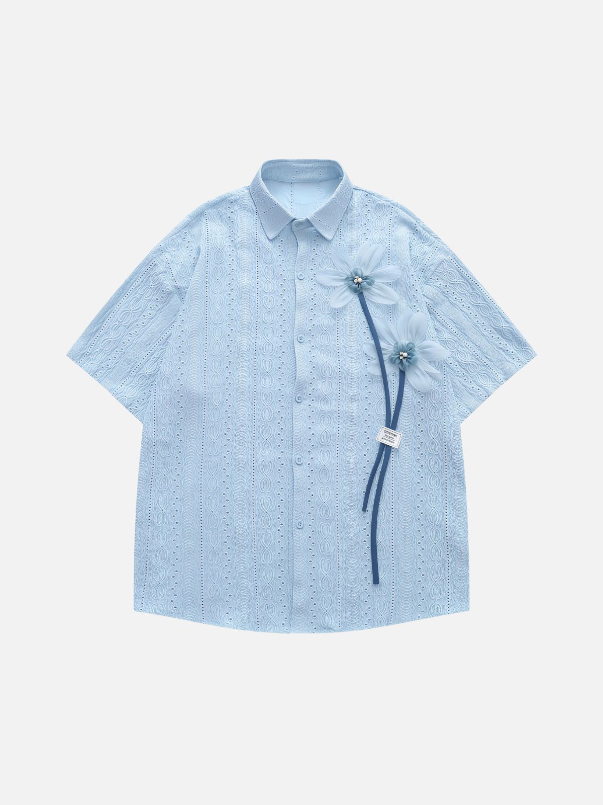 Haaura 3D Floral Appliqué Shirt