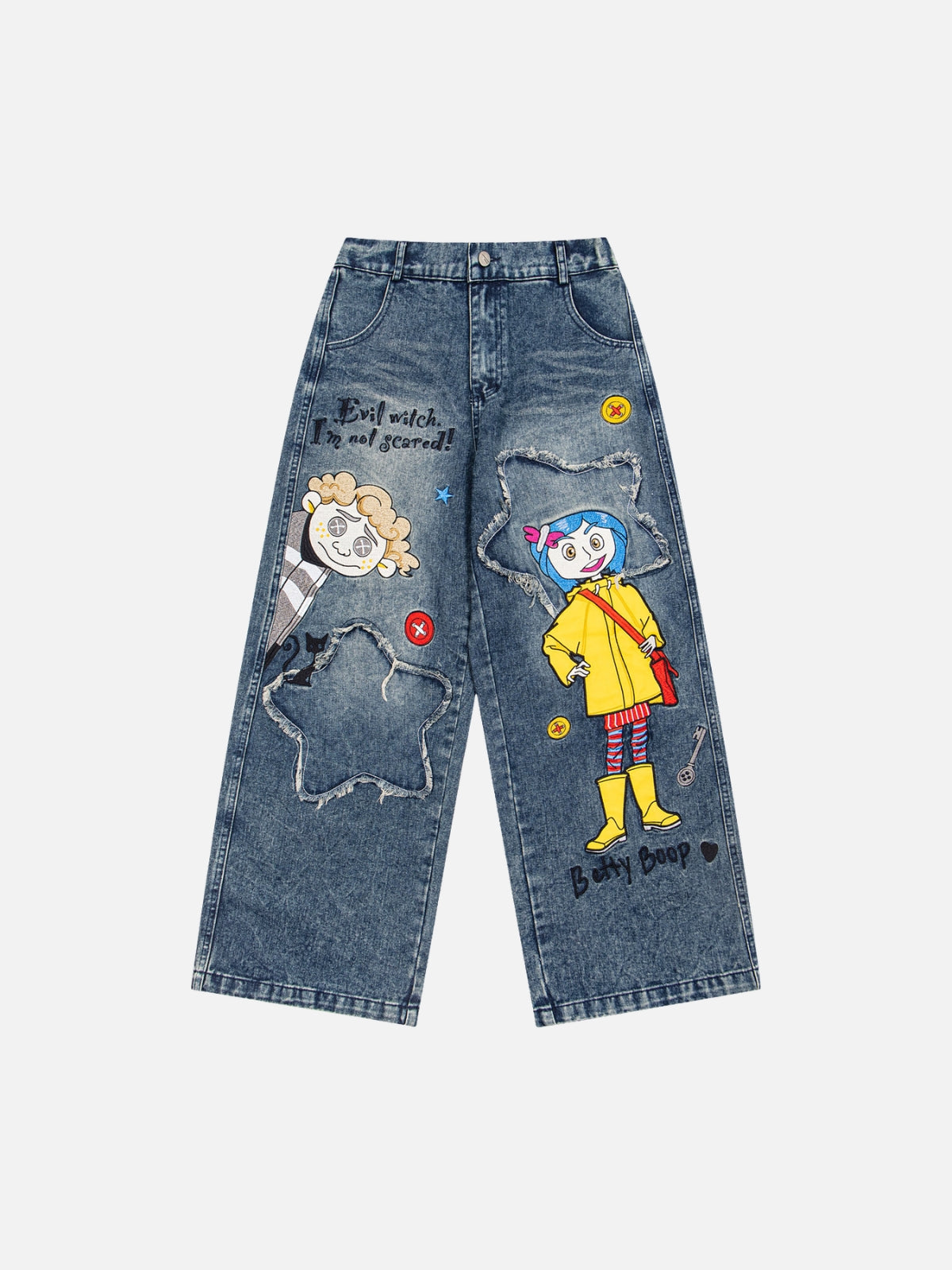 Haaura Betty Boop Graphic Baggy Jeans