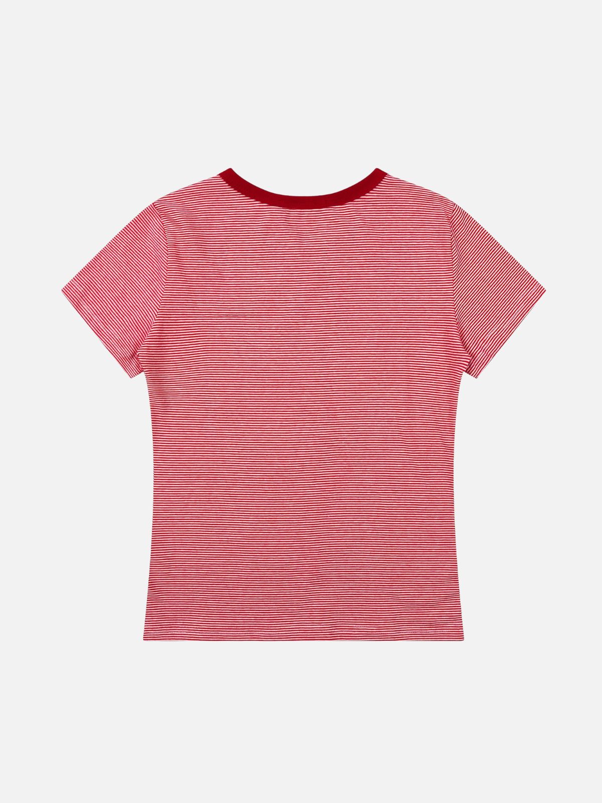 Haaura Cropped Striped Star Ringer Top