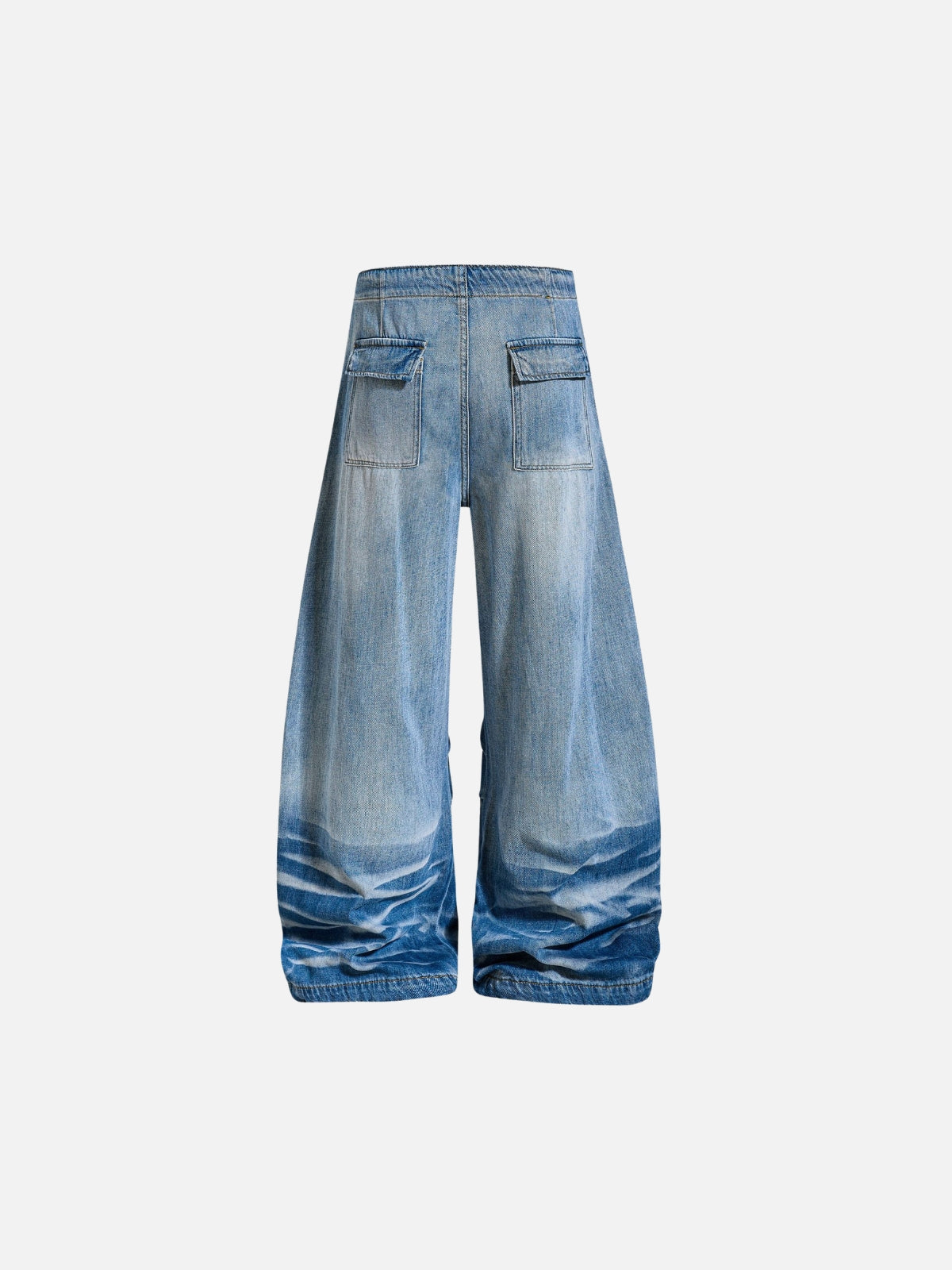 Haaura Washed Script Baggy Jeans