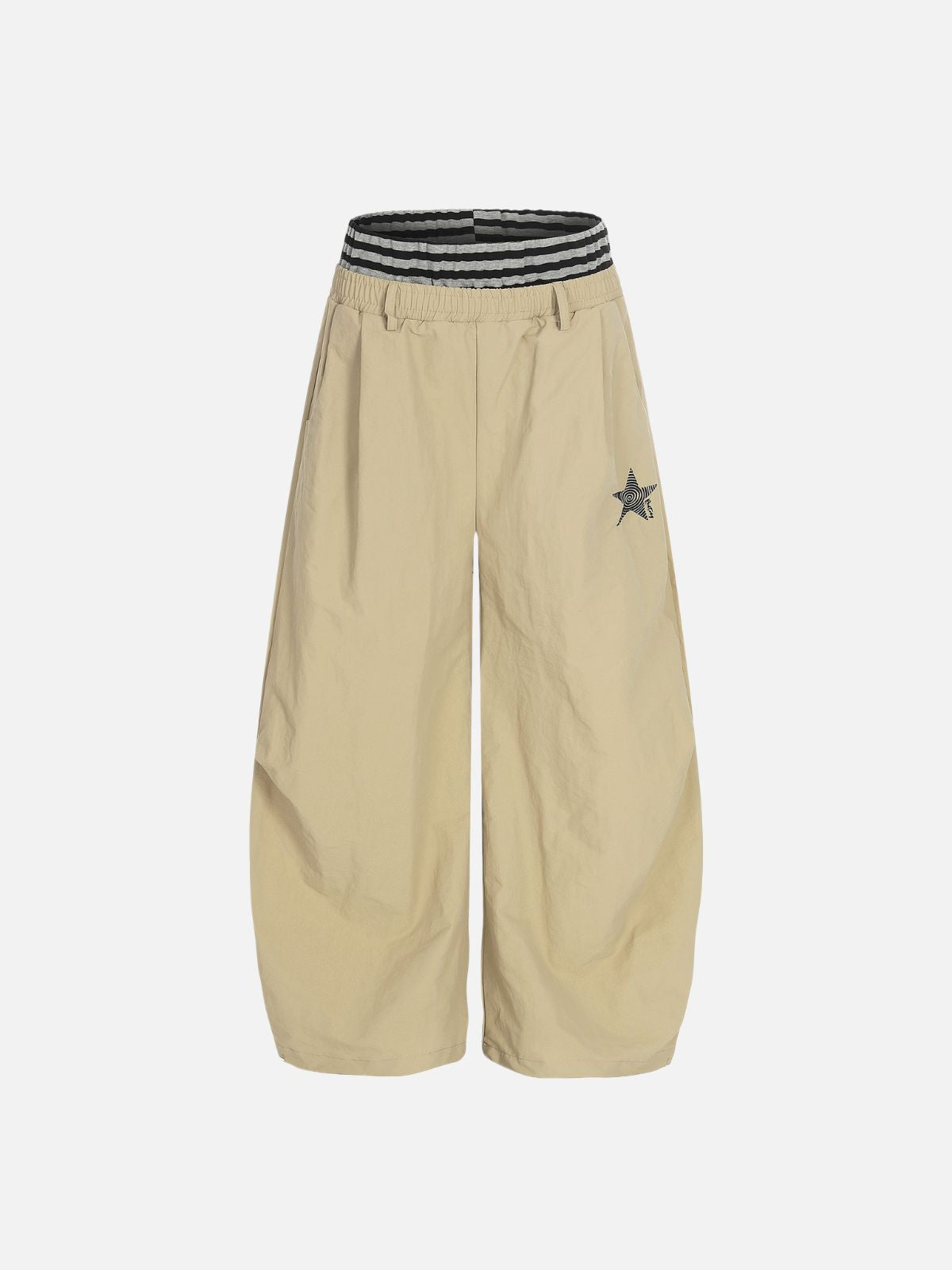 Haaura Star & Striped Drawstring Waist Baggy Pants