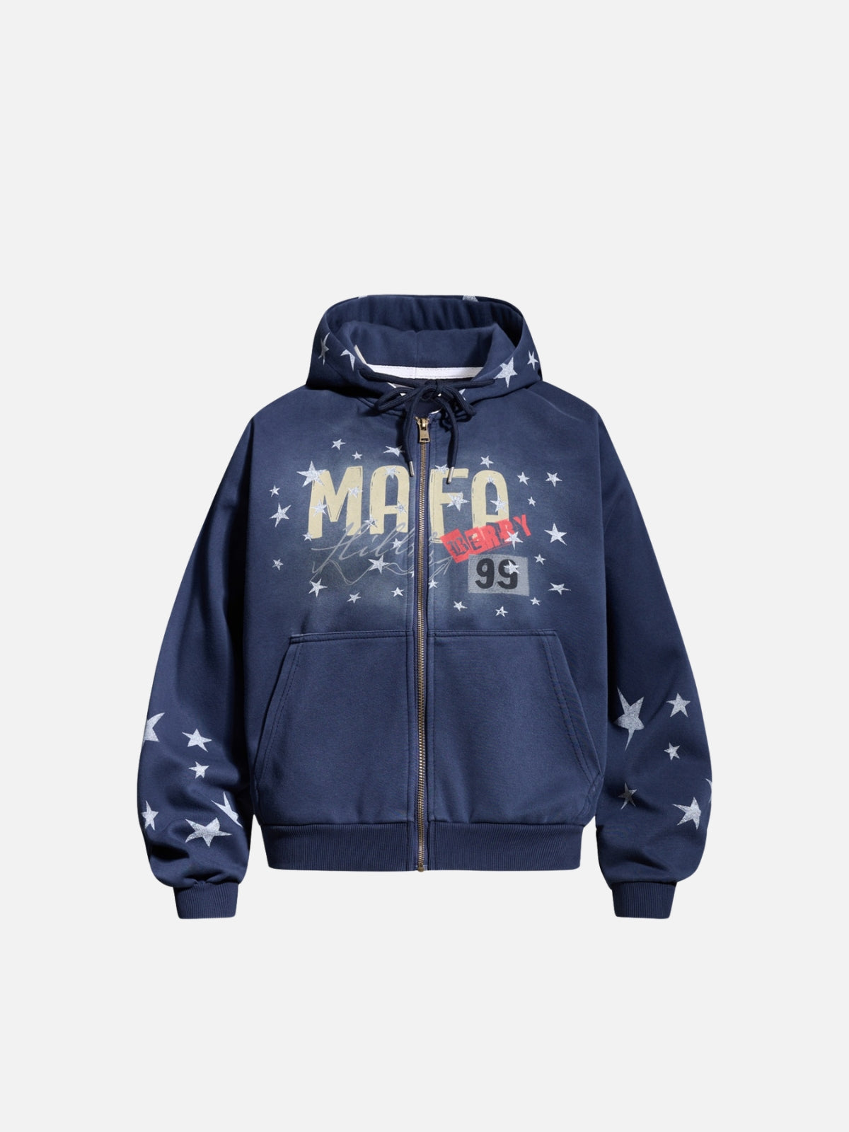 Haaura Racing Star Graphic Zip Up Hoodie