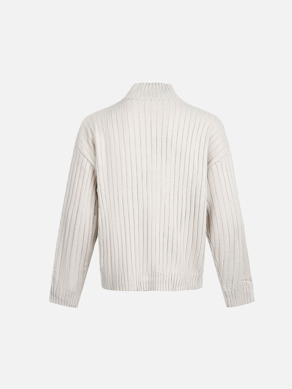 Haaura Graffiti Apple Print Zip-Up Knit Cardigan