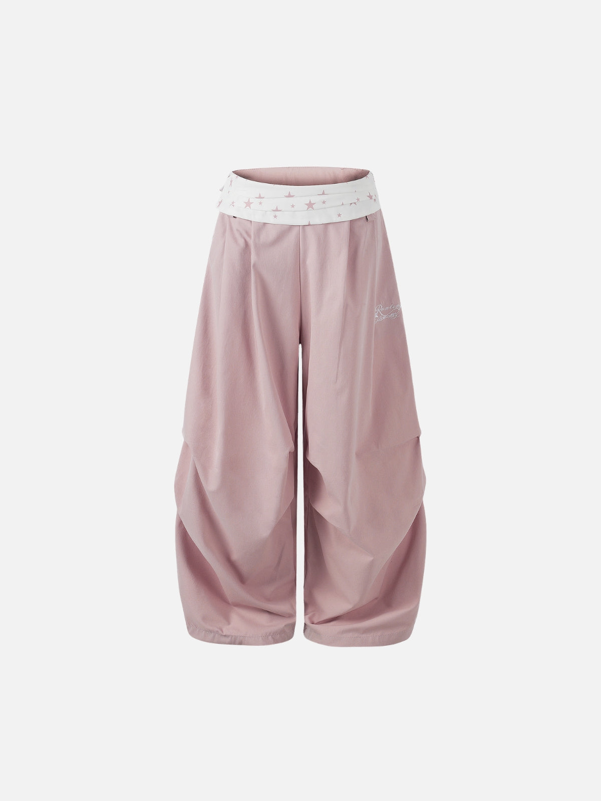 Haaura Star Waist Curved Panel Parachute Pants