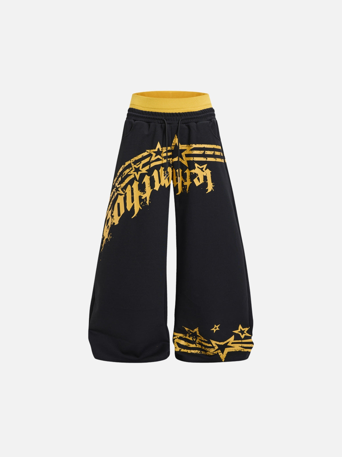 Haaura Contrast Waist Graffiti Star Sweatpants