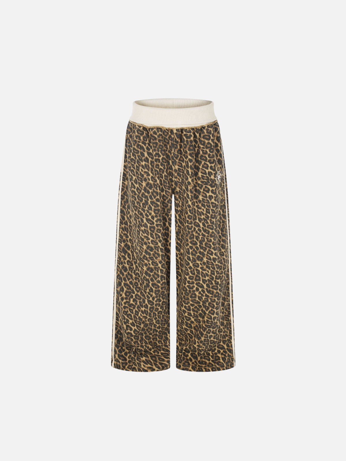 Haaura Contrast Waist Leopard Sweatpants