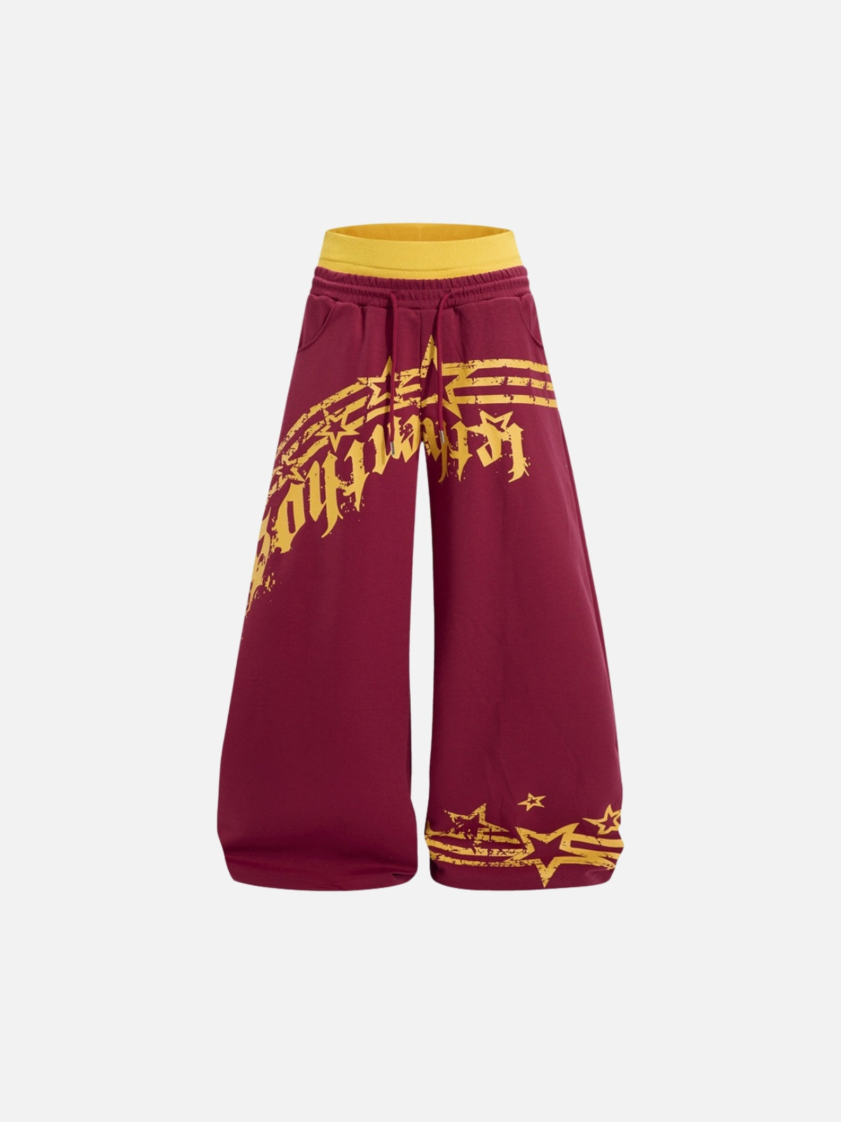 Haaura Contrast Waist Graffiti Star Sweatpants