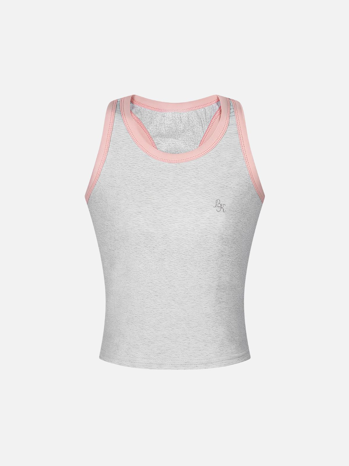 Haaura Slim-fit Embroidered Contrast Tank Top