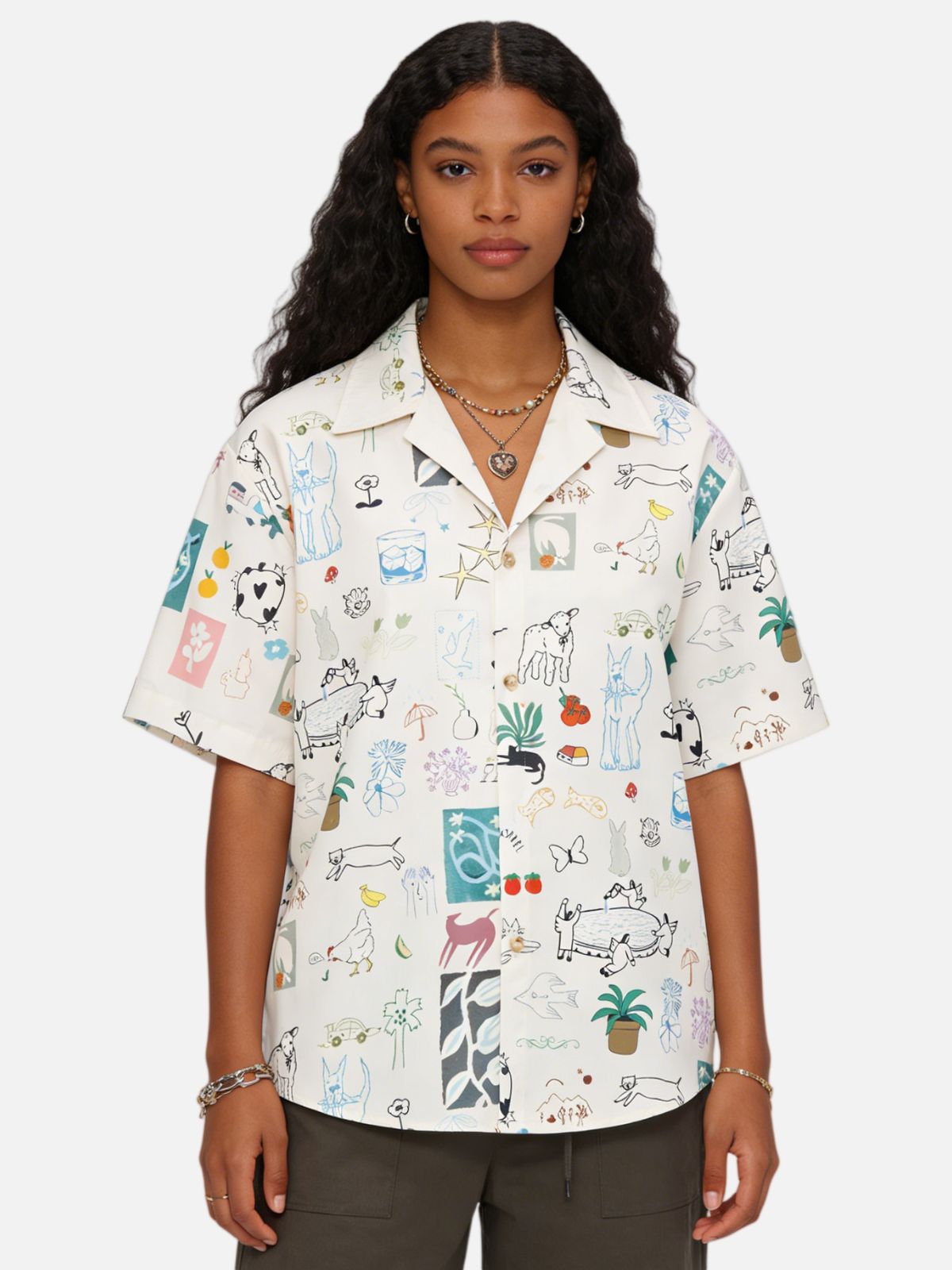 Haaura “Doodle Paradise” Illustrated Doodle Shirt