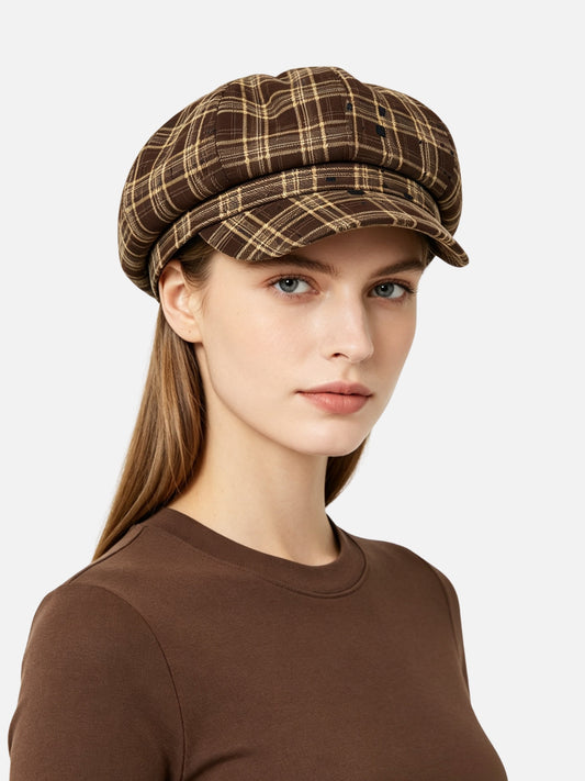 Plaid Newsboy Cap