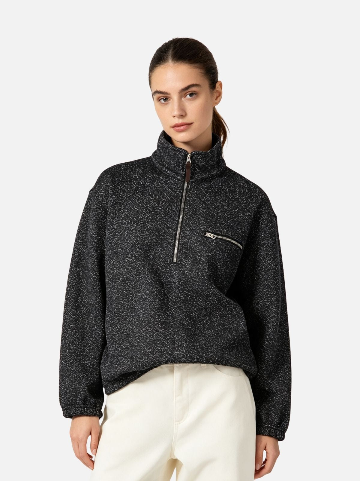 Haaura Heathered Half-Zip Jacket
