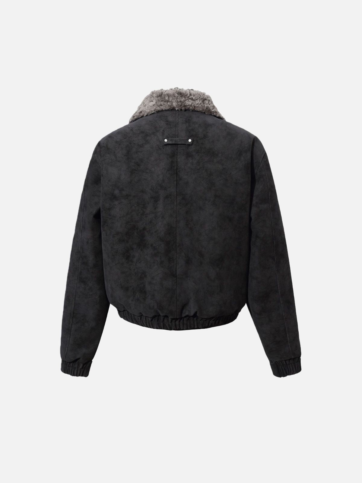 Haaura Shearling Collar Suede Jacket