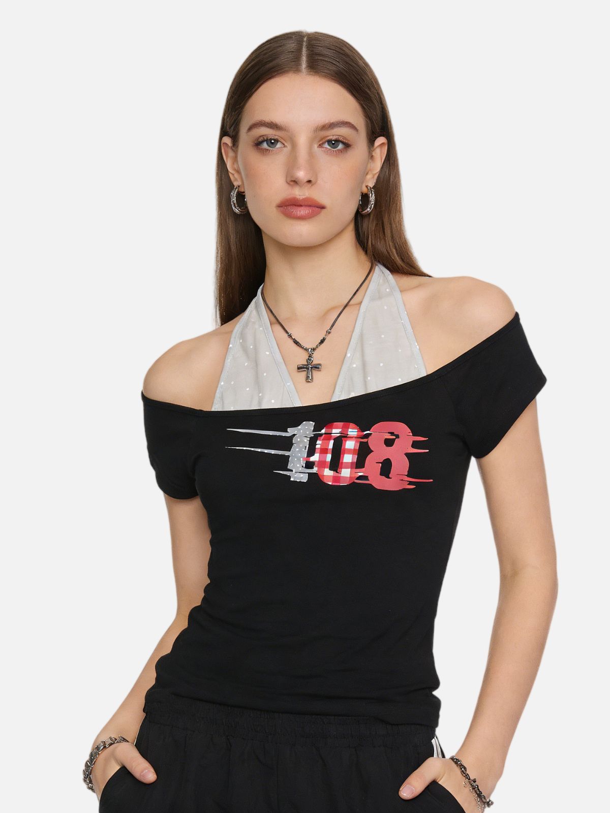 Haaura Halter Layered Tee