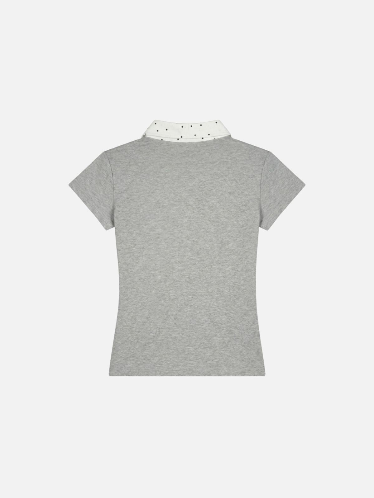 Haaura Polka Dot Collar Polo Tee