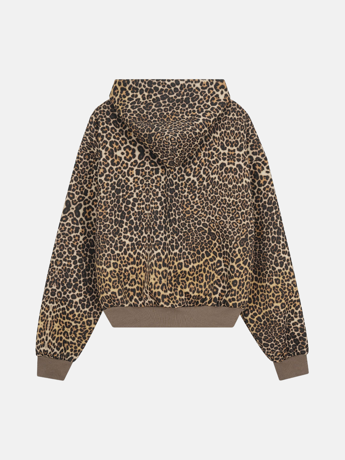 Haaura Leopard Print Drip Graphic Zip Up Hoodie