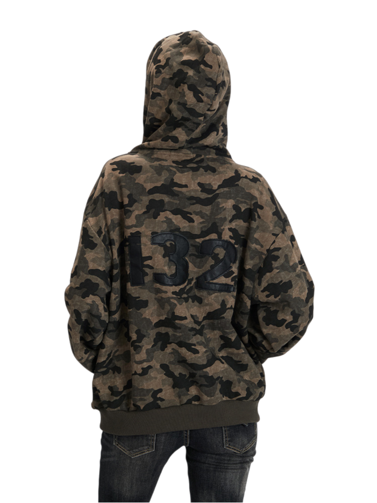 Haaura Camo & Logo Zip Hoodie