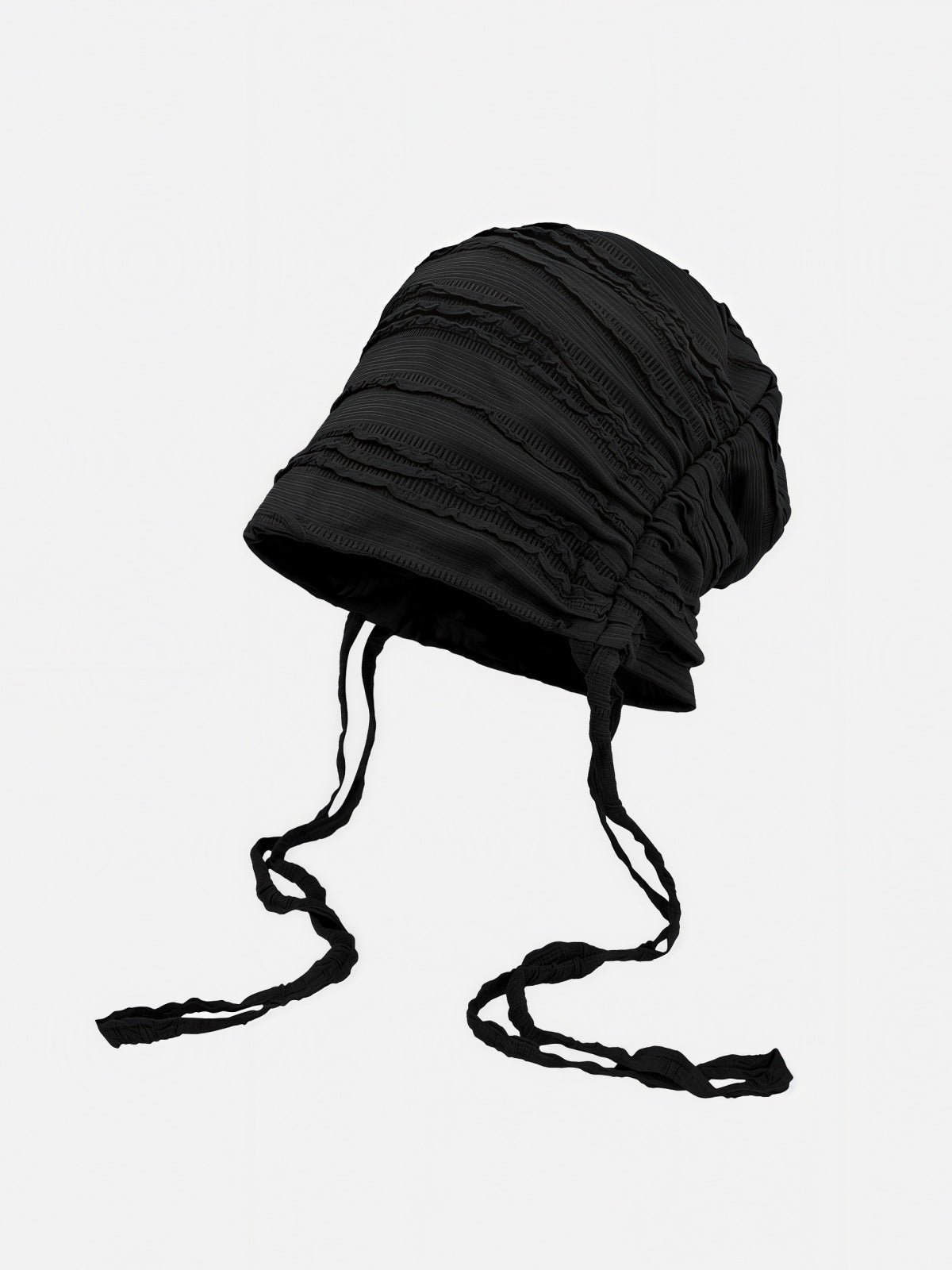 Ruched Tie Slouchy Cap