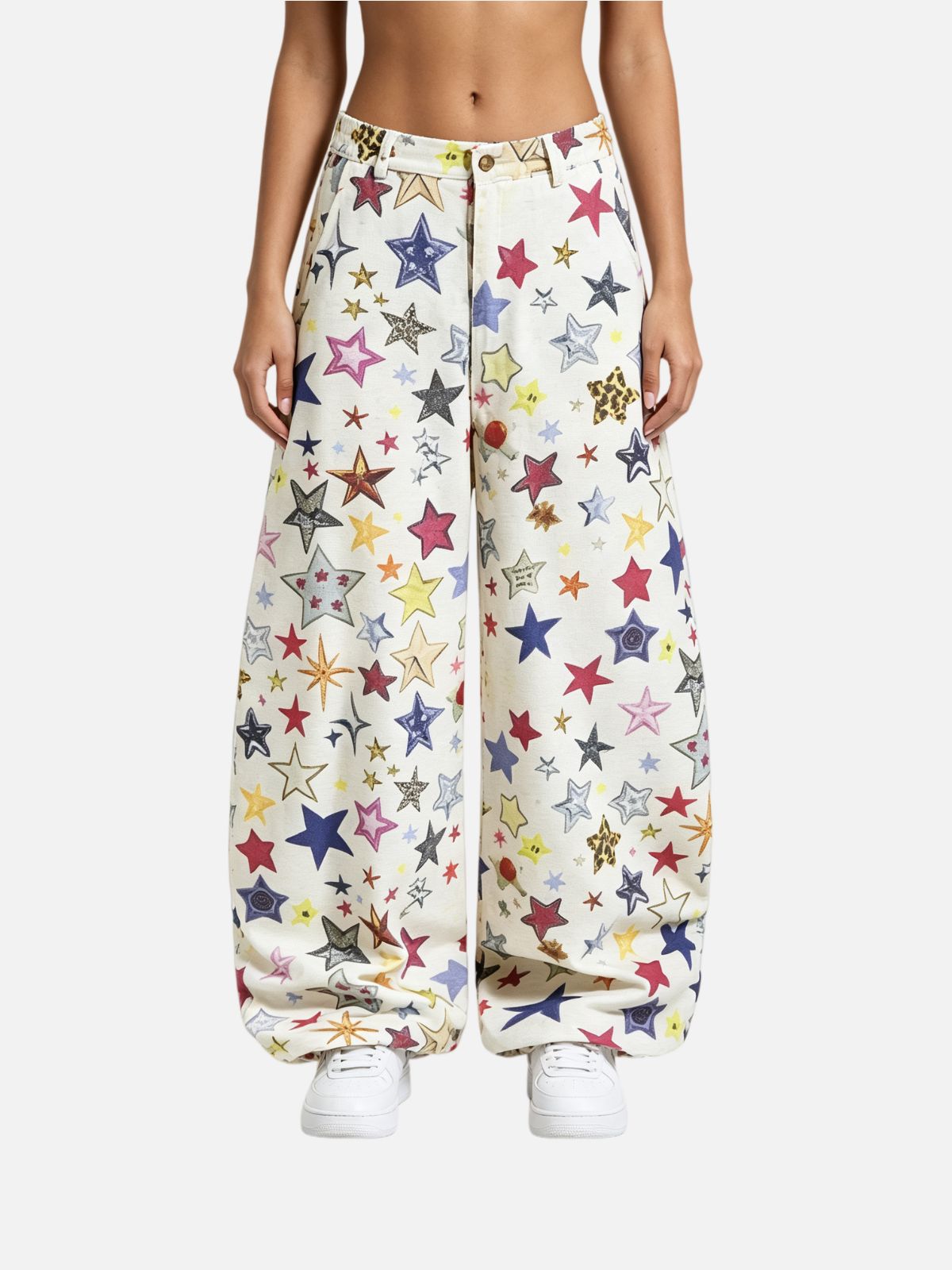 Haaura Allover Star Graphic Baggy Pants