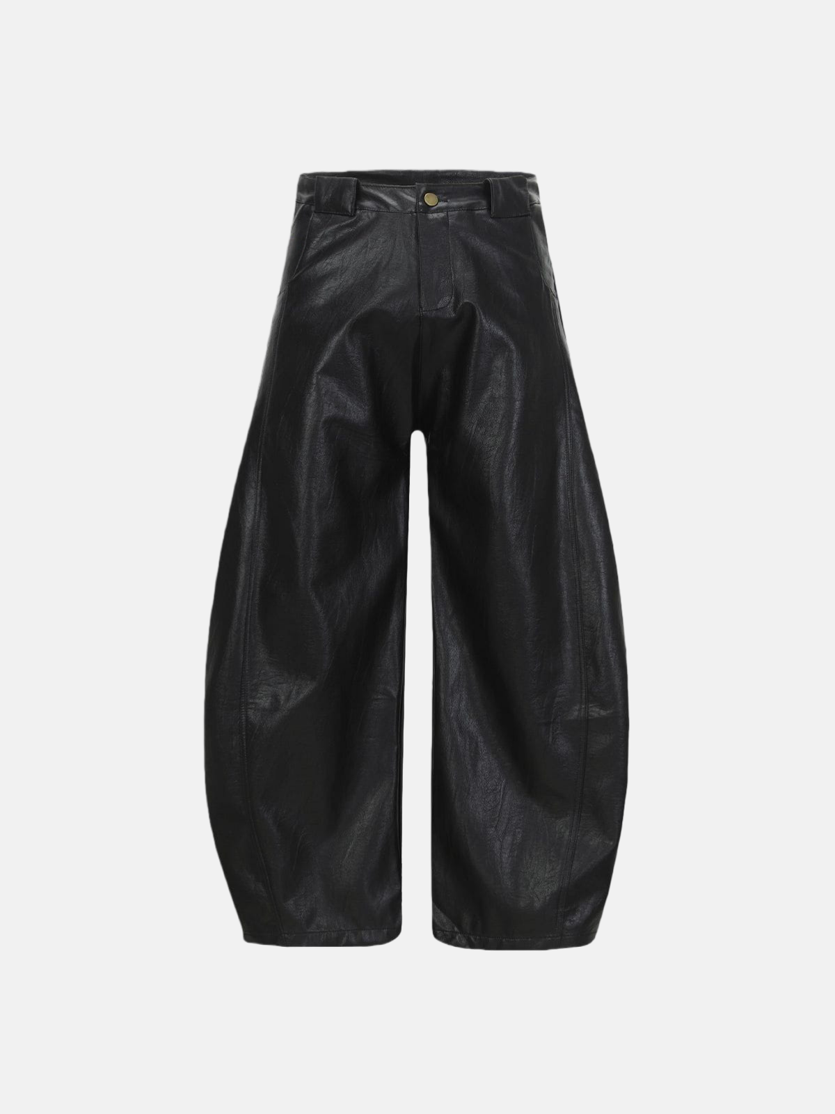 Haaura Faux Leather Baaggy Barrel Pants