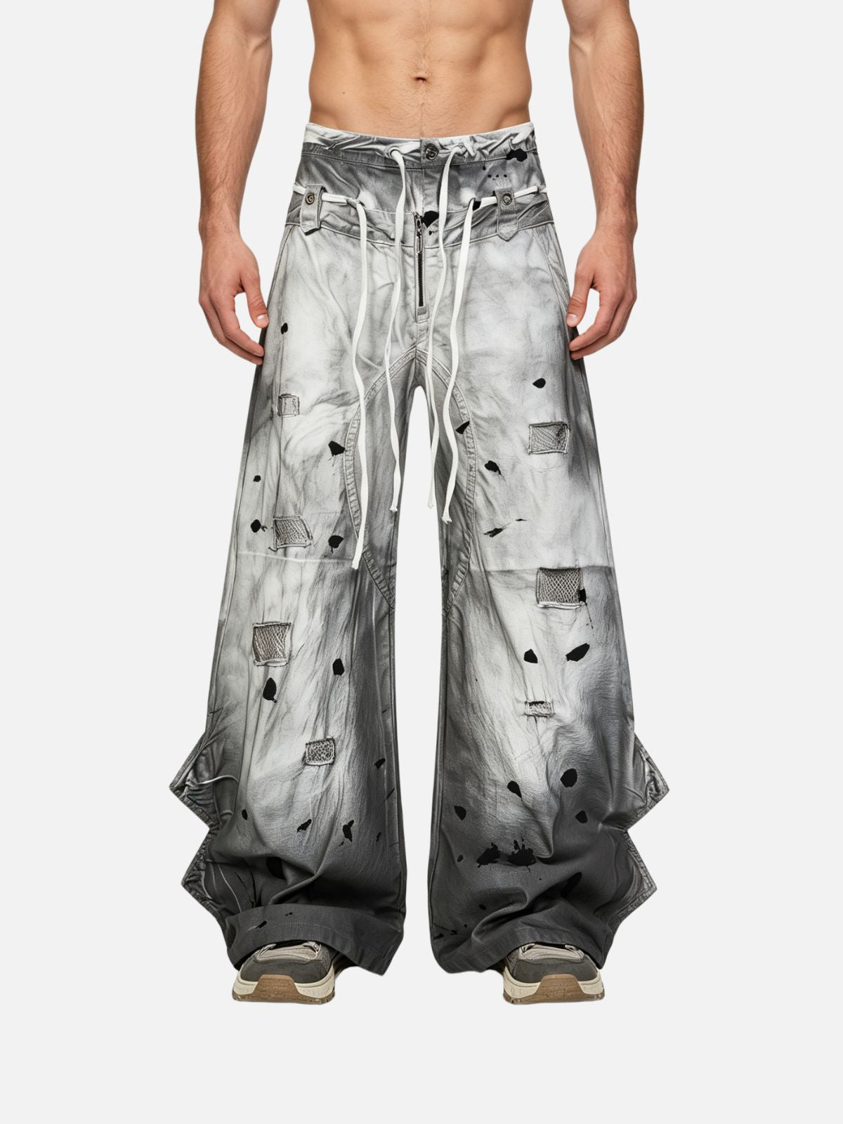 Haaura Baggy Distressed Cargo Pants
