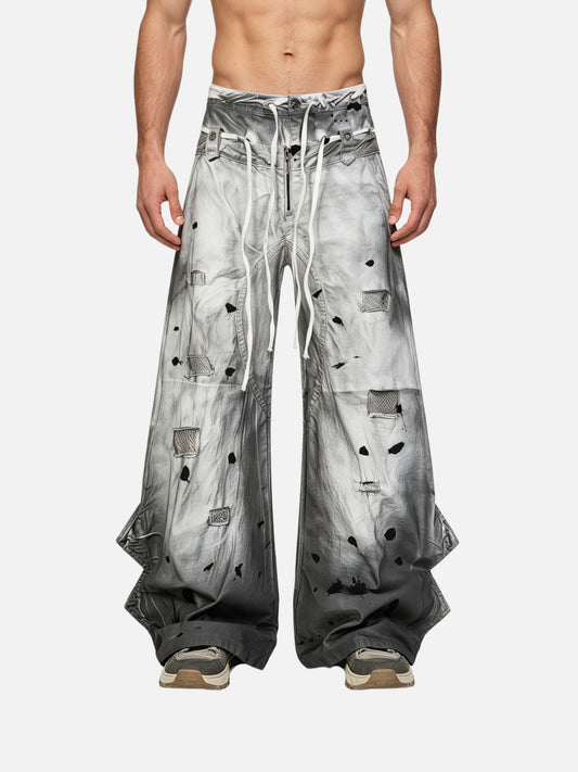 Haaura Baggy Distressed Cargo Pants