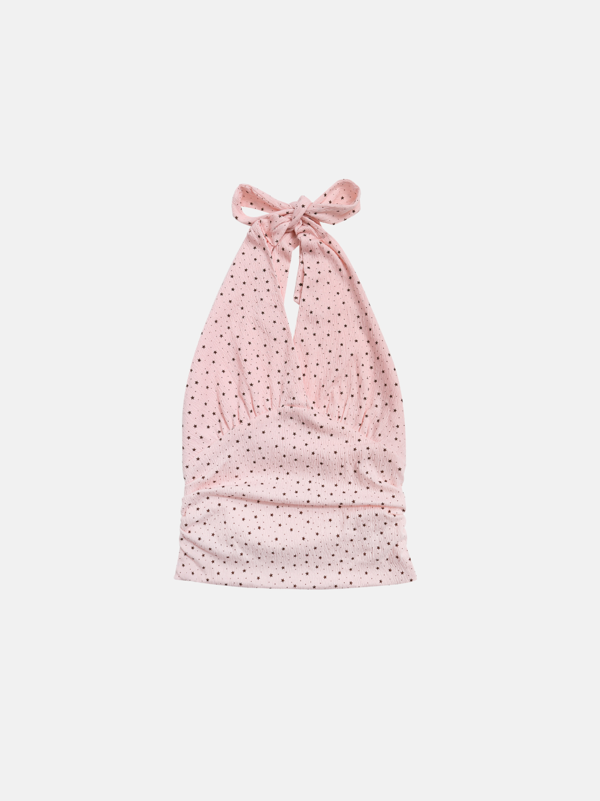 Haaura Star Print Ruffle Halter Top