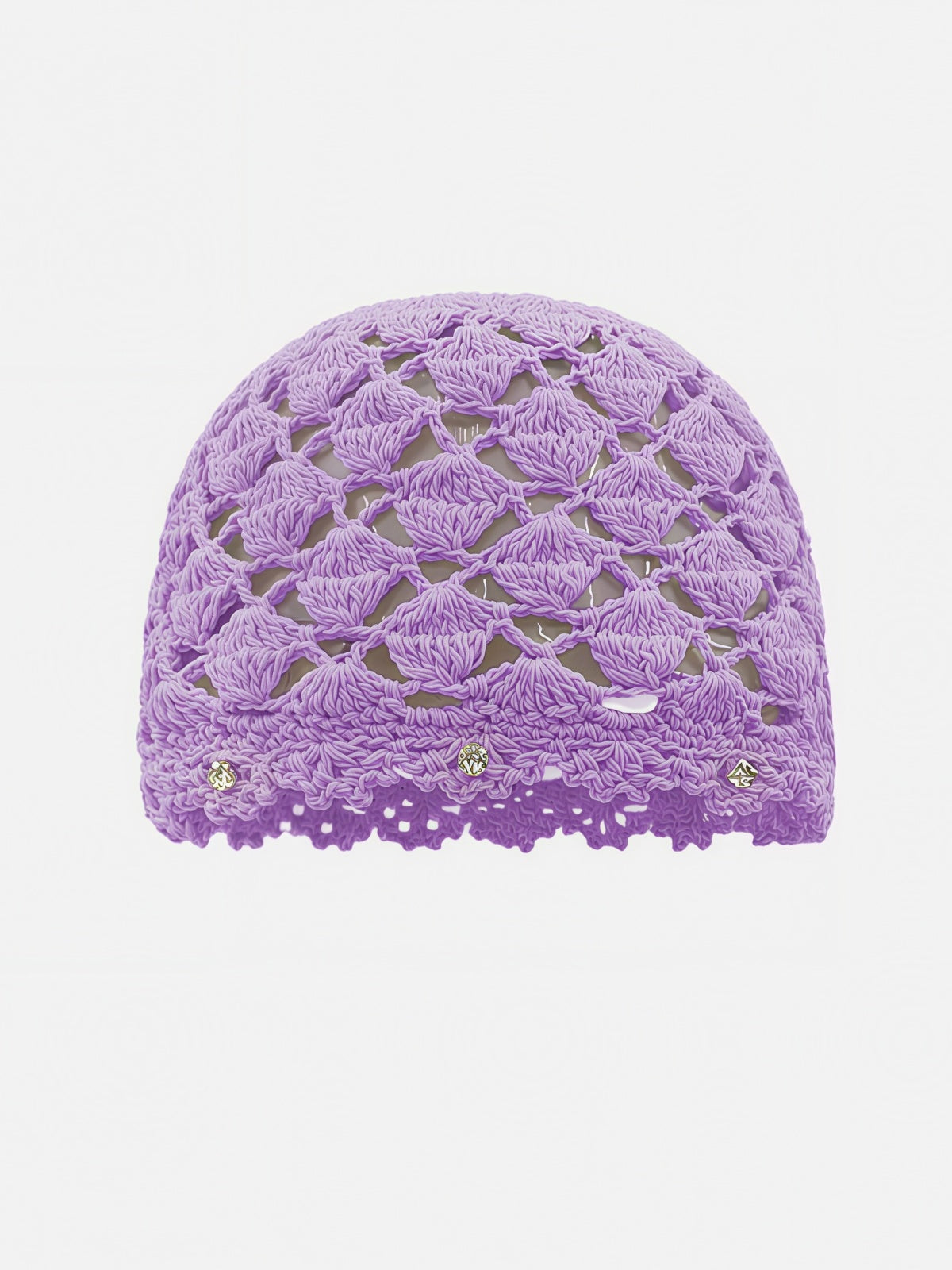 Openwork Crochet Beaded Skullcap