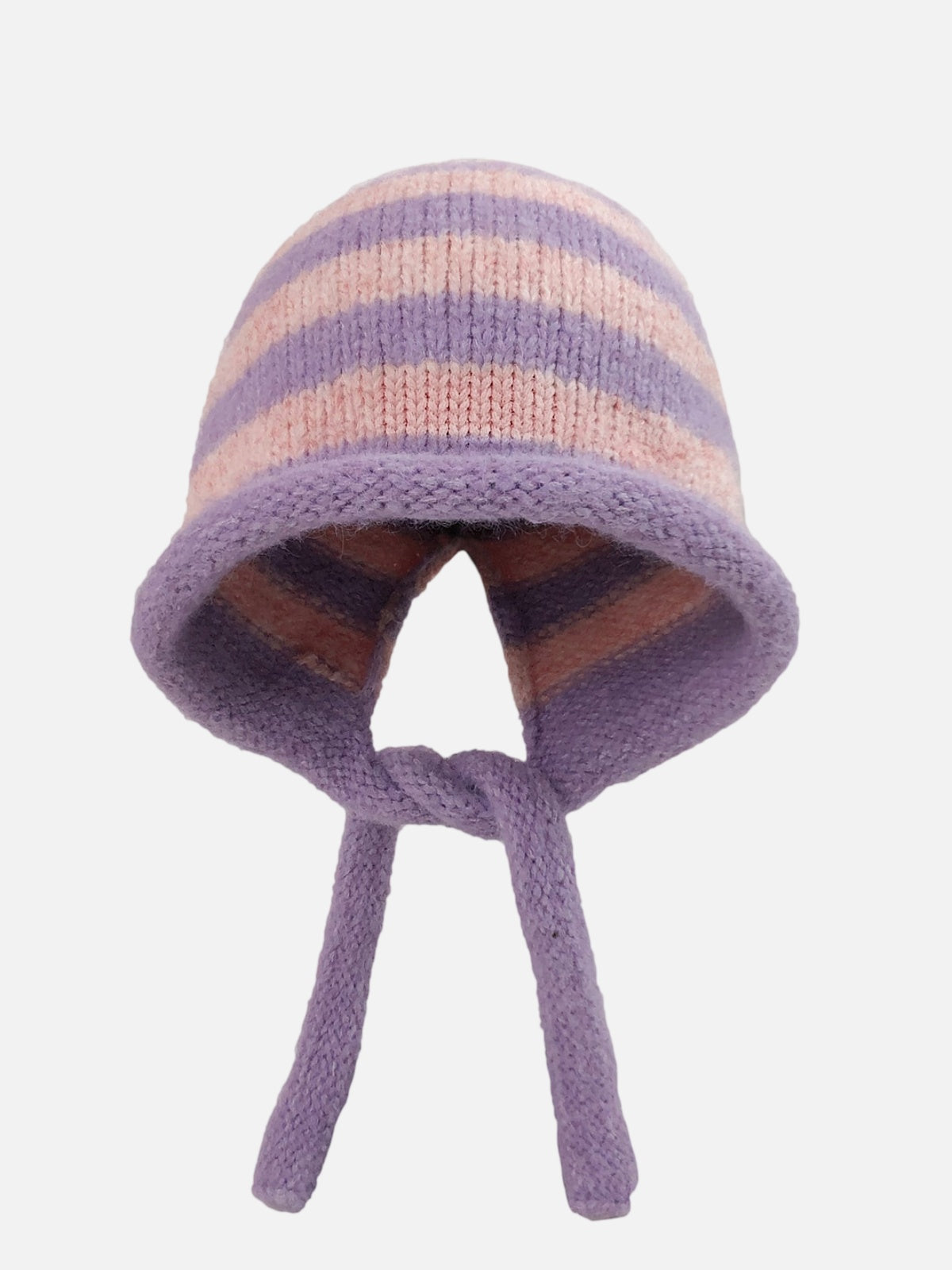 Stripe Knit Earflap Hat