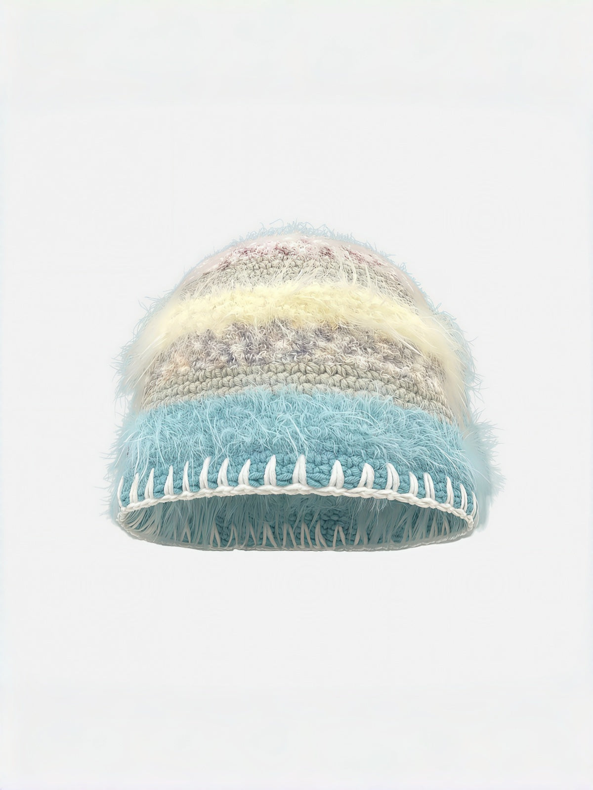 Fluffy Stripe Beanie