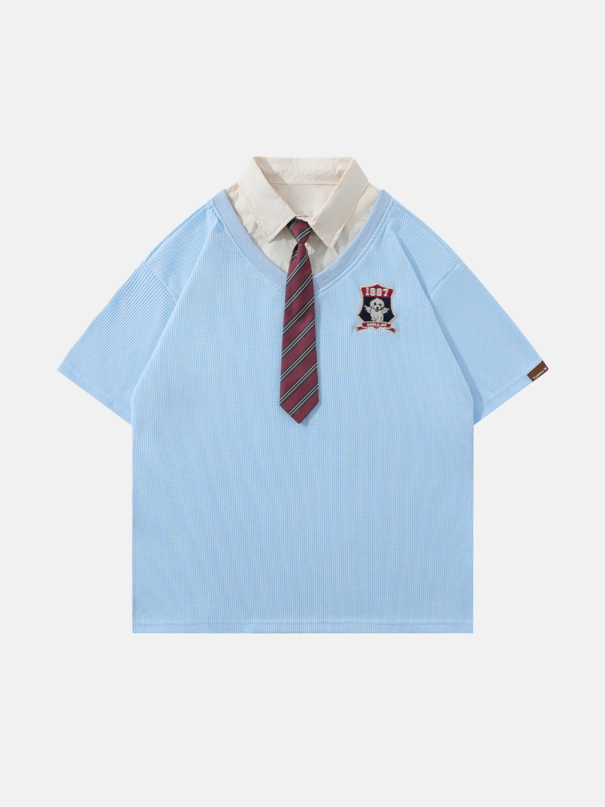 Haaura Layered Stripe Tie Tee