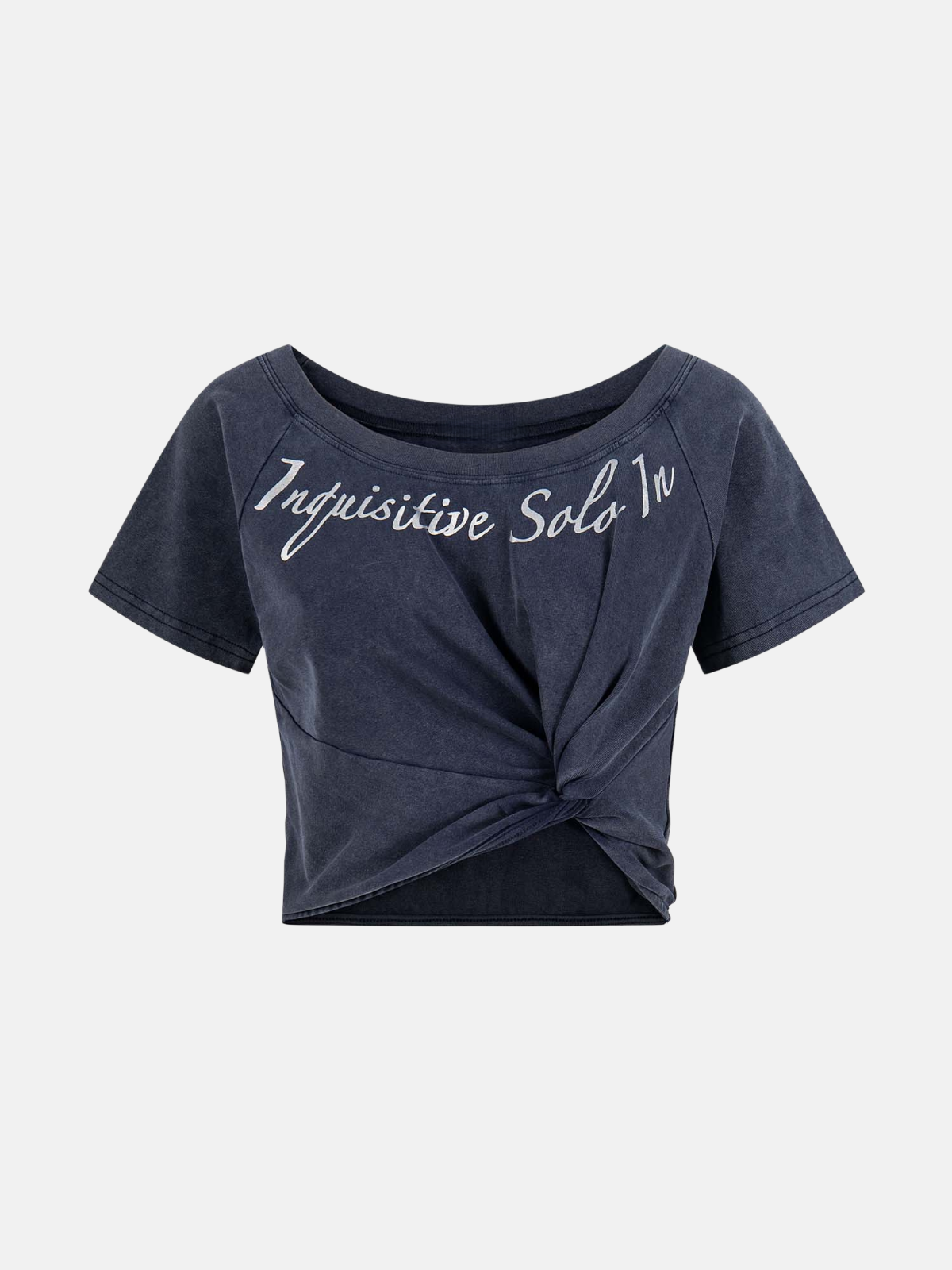 Haaura Washed Pleated Baby Tee