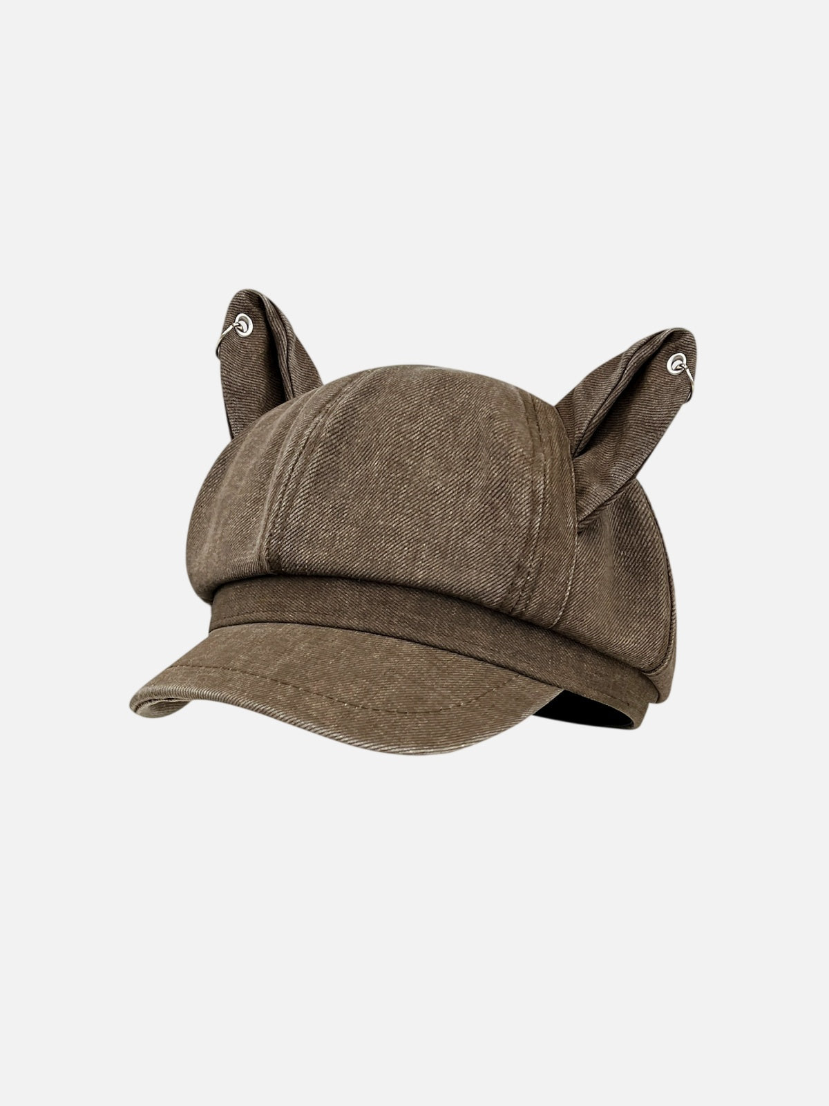 Washed Denim Cat Ear Cap