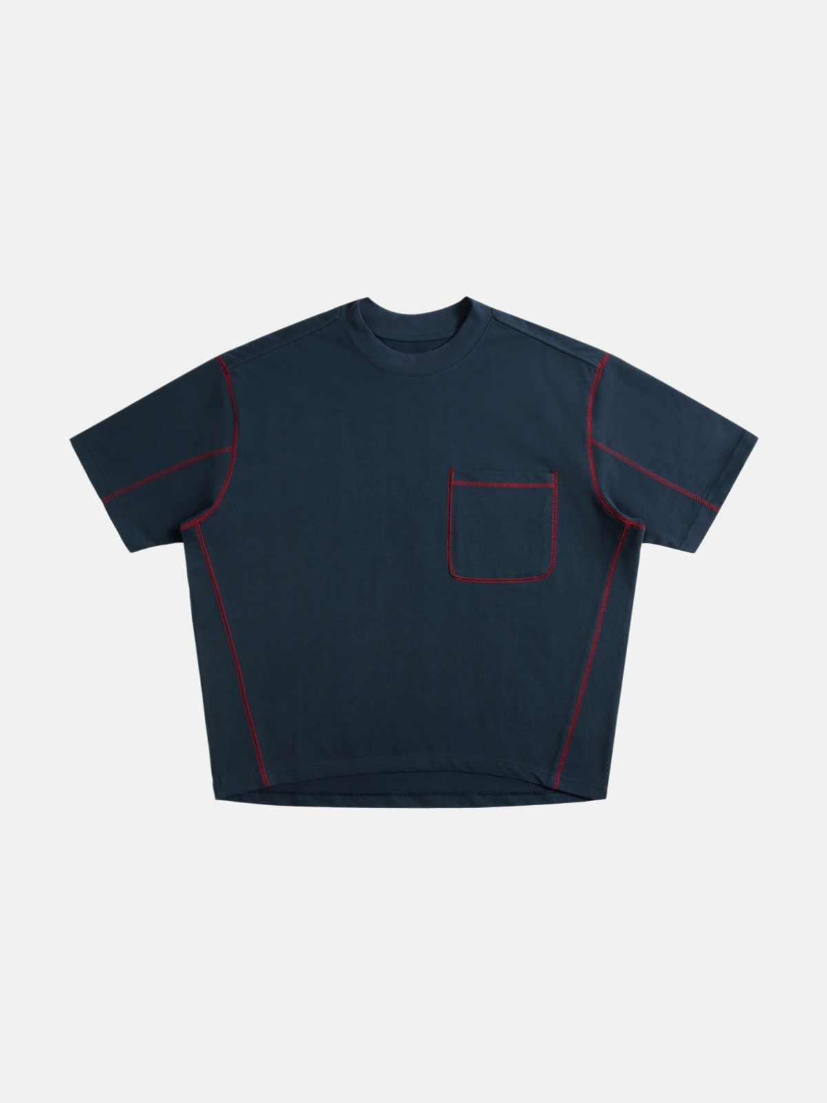 Haaura Contrast Stitch Pocket Relaxed Tee