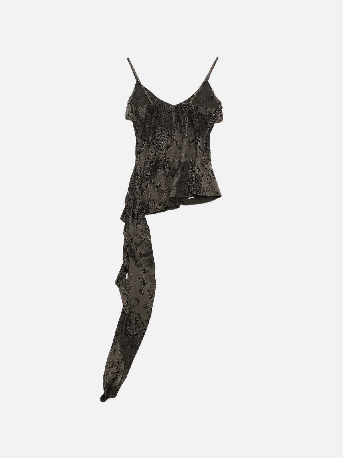 Haaura Asymmetric Ruffle V-Neck Tank Top