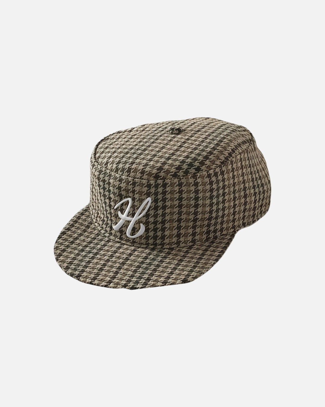 Tweed Script H Camp Cap