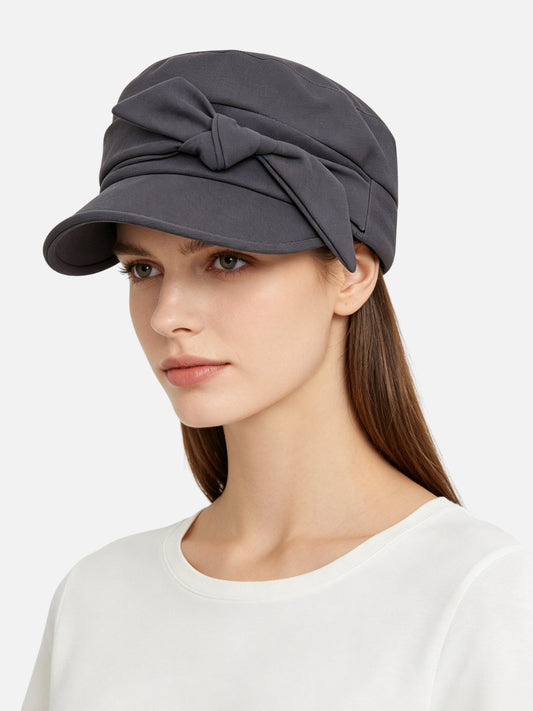 Bow Detail Flat Cap