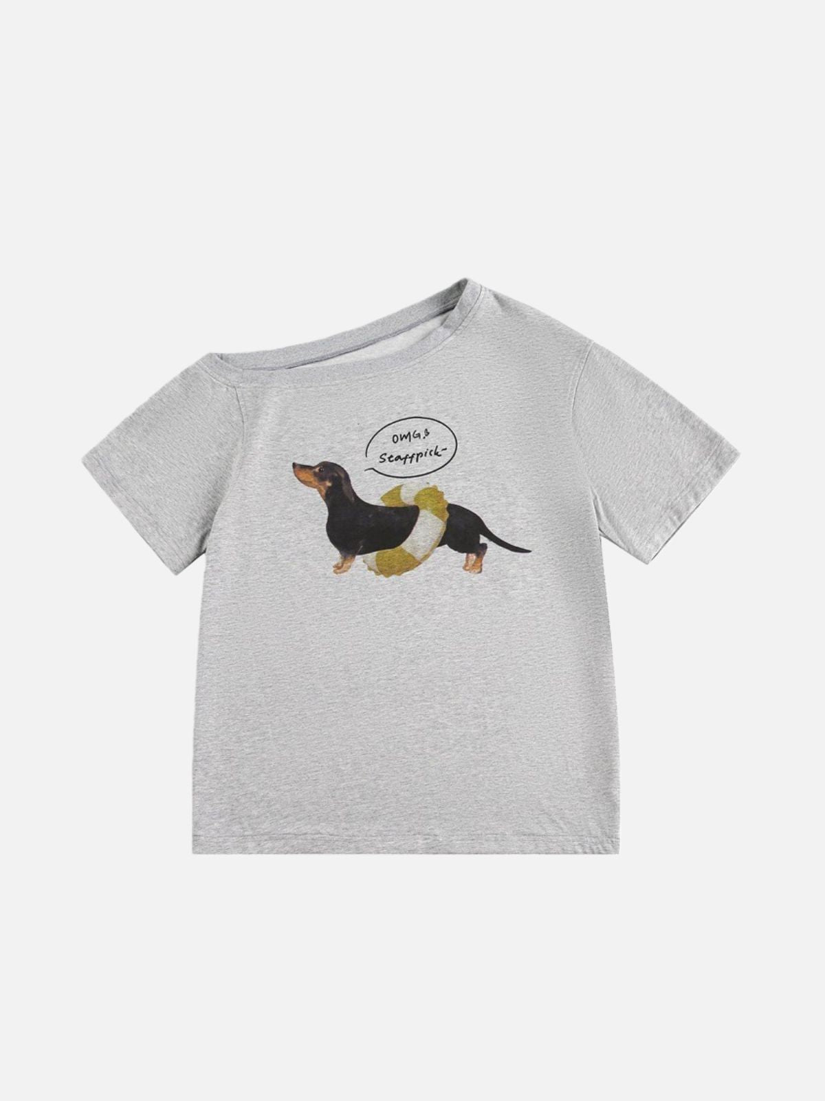Haaura Dachshund Off-The-Shoulder Tee