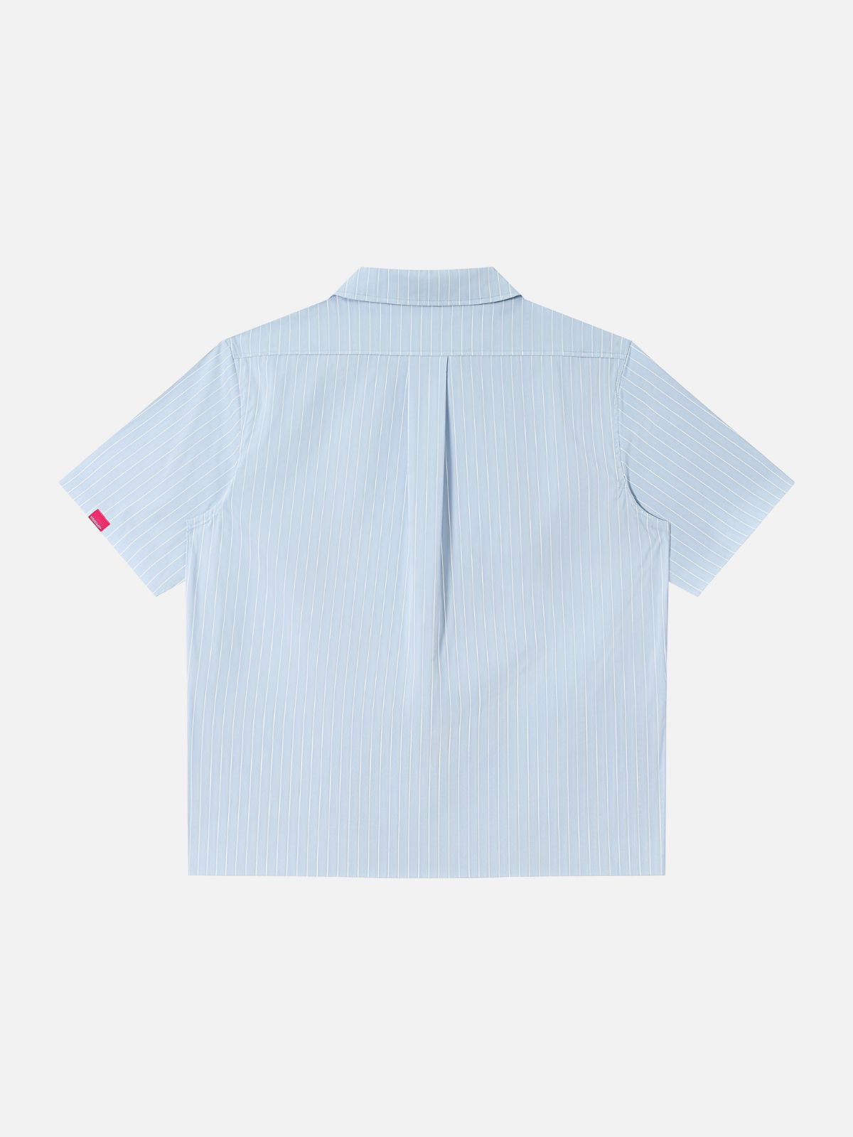 Haaura Boxy Stripe Embroidery Short Sleeve Shirt
