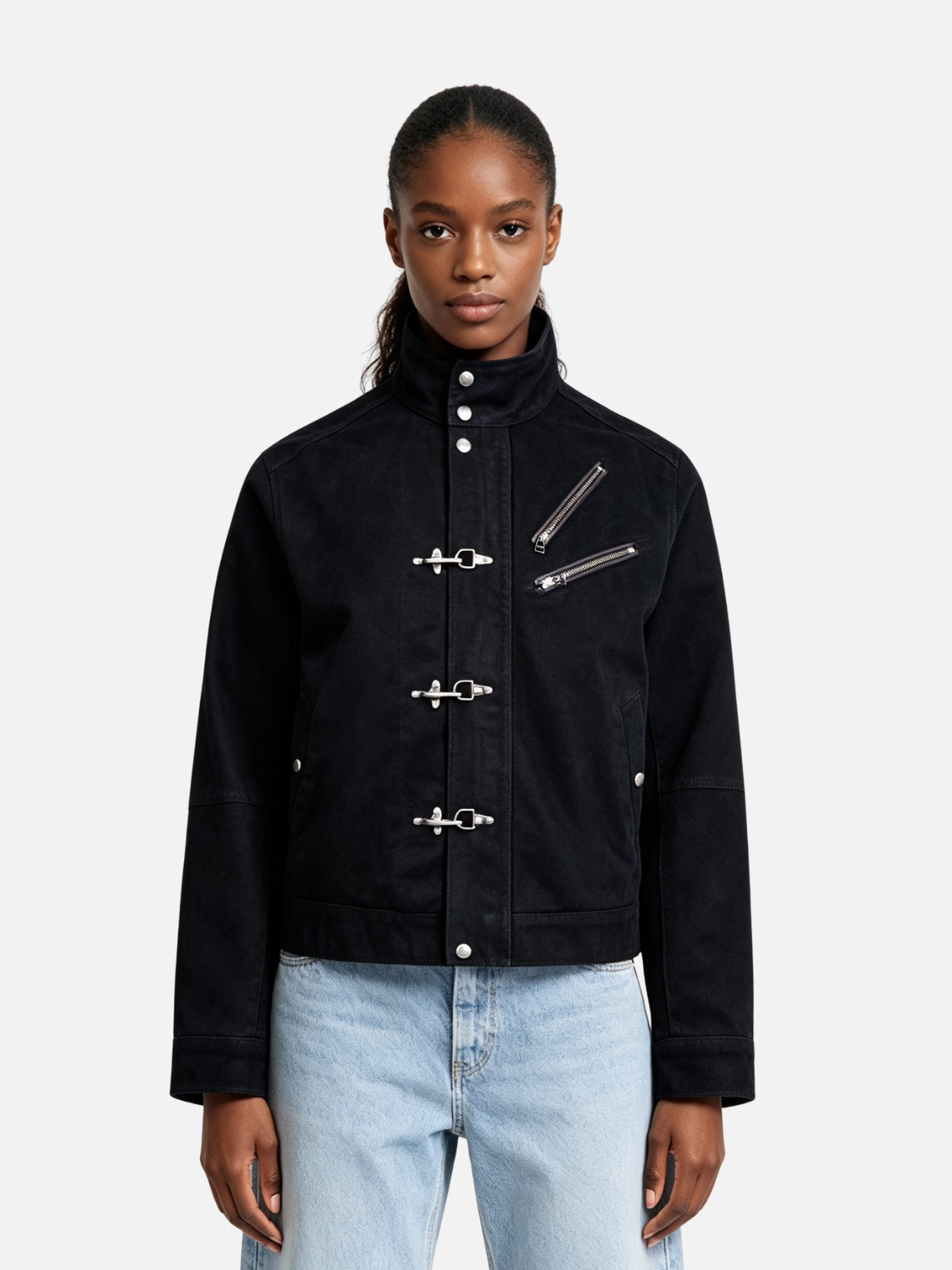 Haaura Fireman Clasp Zip Up Jacket
