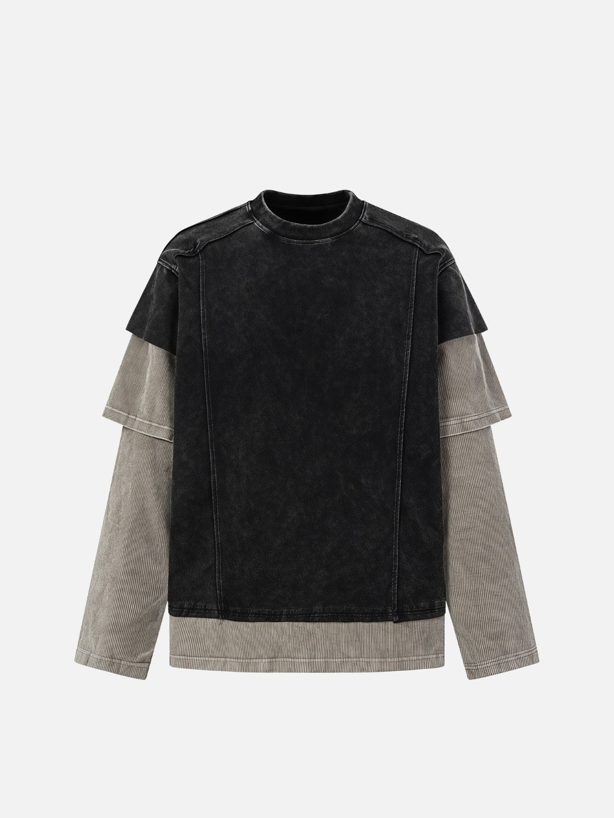 Haaura Washed Layered Long Sleeve Tee