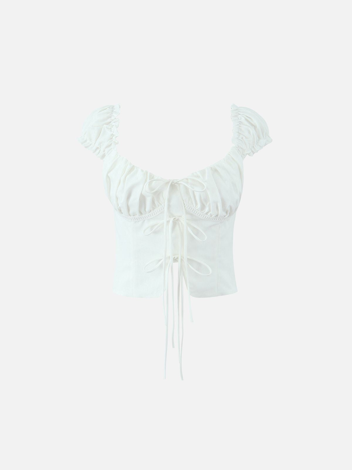 Haaura Watercolor Floral Lace Tie Front Cami Top