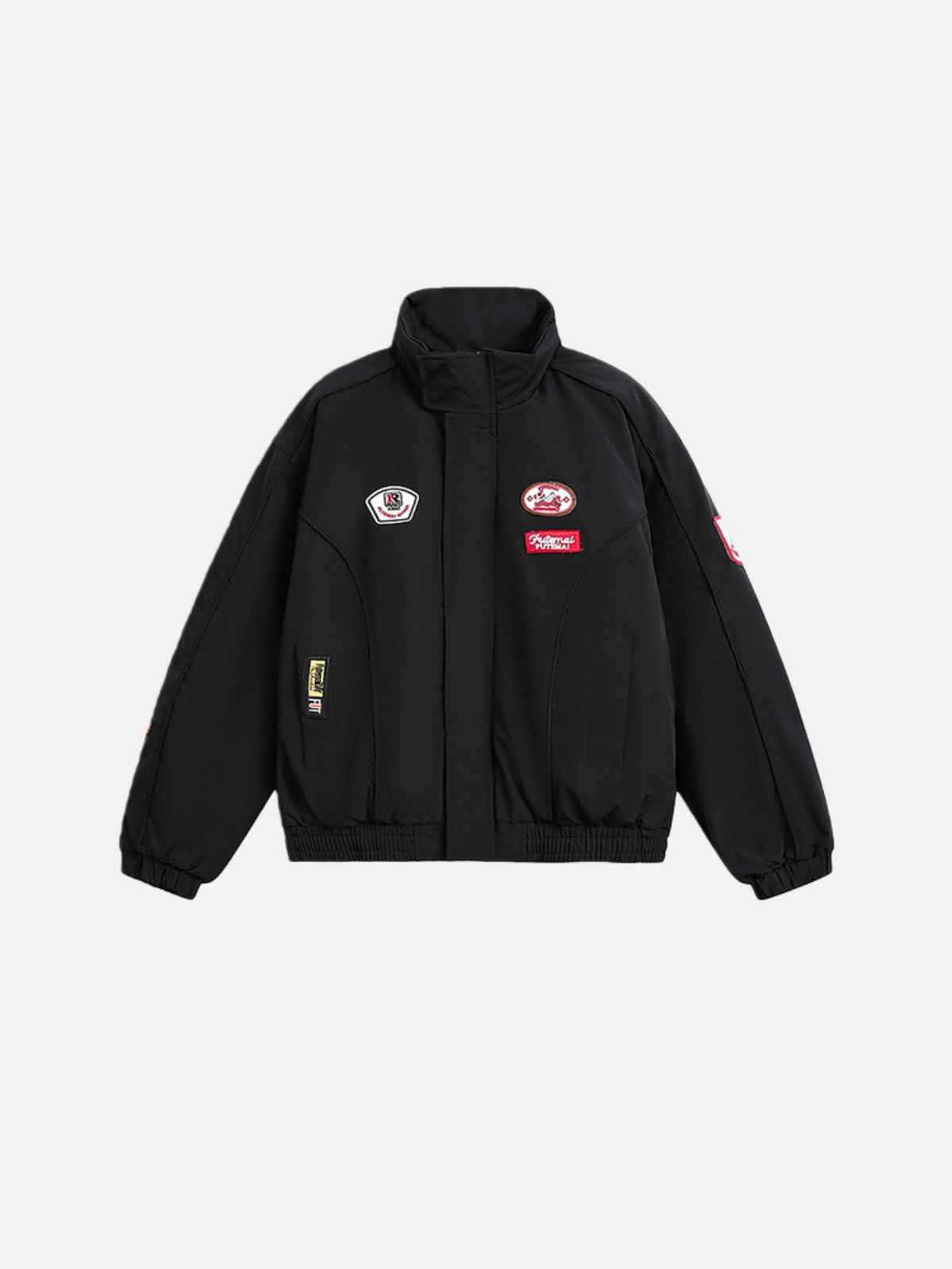 Haaura Stand Collar Patch & Badge Jacket