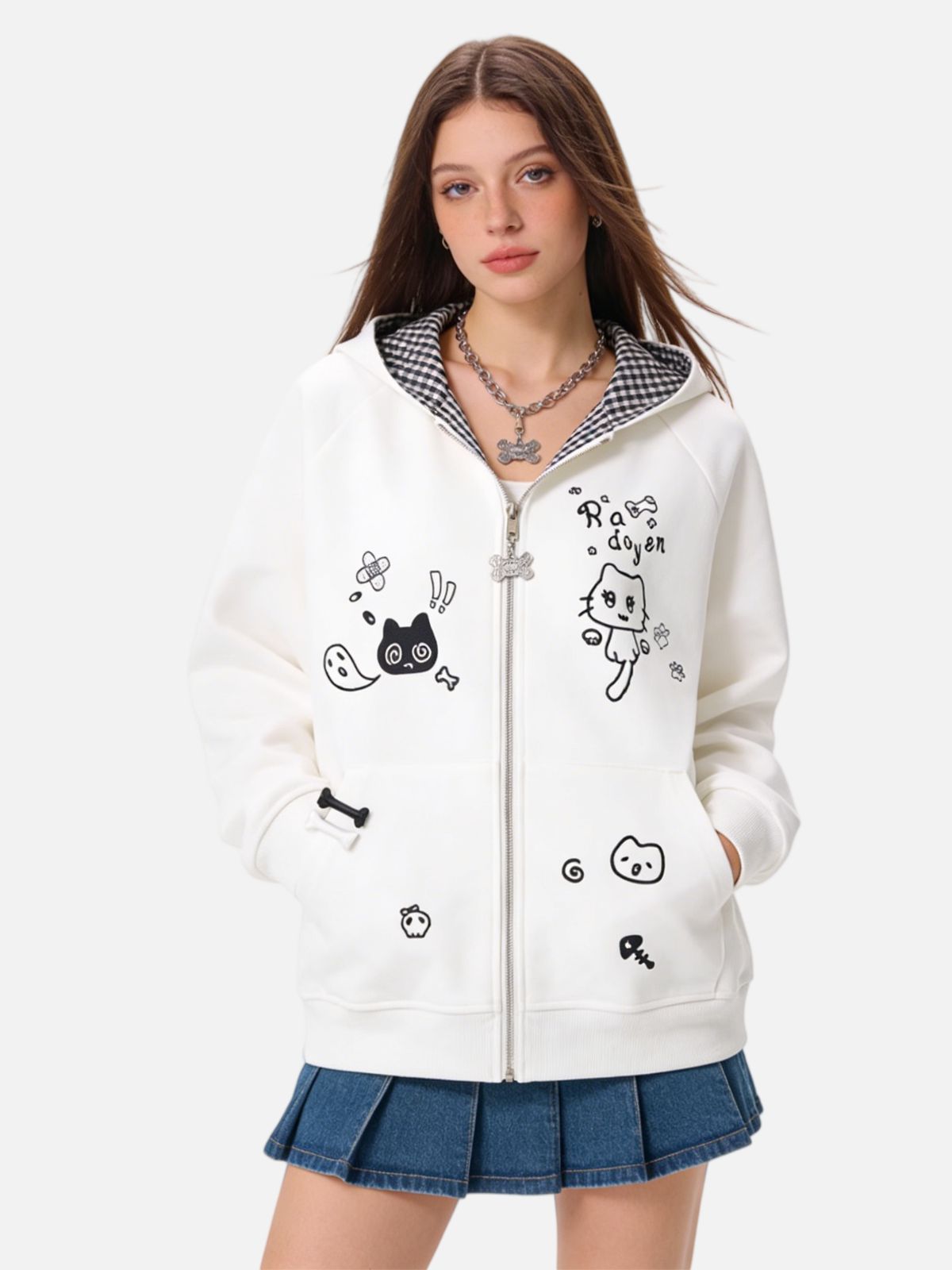 Haaura Spooky Kitten Ear Hoodie
