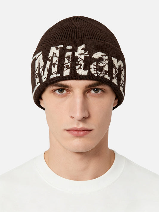 Two-Tone Ribbed Knit Beanie